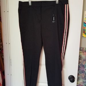 Express Black / Red Side Stripe Pants NWT Size 16